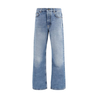 Blaue Relaxed Fit Jeans aus Baumwolle