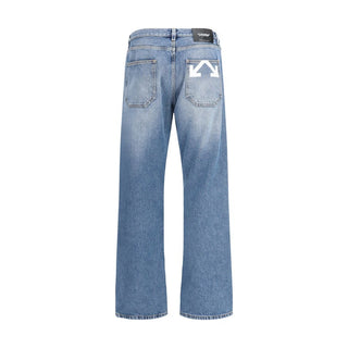 Blaue Relaxed Fit Jeans aus Baumwolle