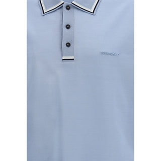 Blue Cotton Polo Shirt