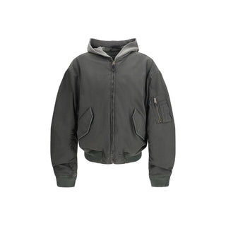 Grauer Baumwoll-Bomber