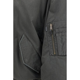 Gray Cotton Bomber