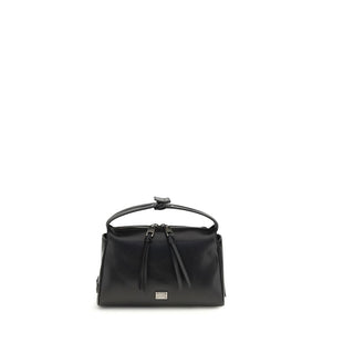 Bolso de mano de cuero de becerro negro Bos Taurus