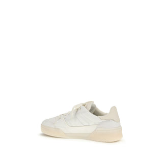 White Calf Leather Bos Taurus Low Top Sneakers