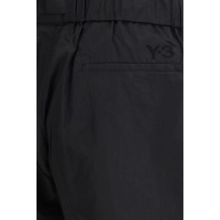 Schwarze Baumwoll-Bermudashorts