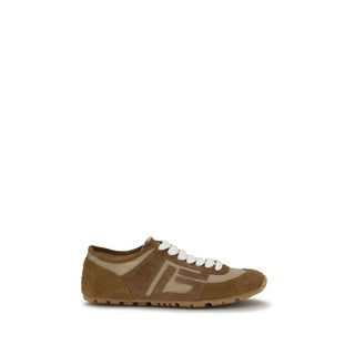Beige Kalbsleder Bos Taurus Sportschuhe