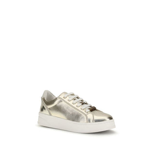 Zapatillas con plataforma Bos Taurus de piel de becerro dorada