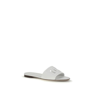 Weiße Kalbsleder-Sandalen (Bos taurus)