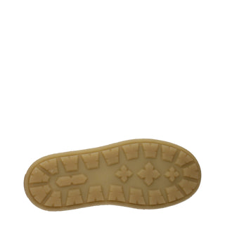 Beige Leder Plateauslipper