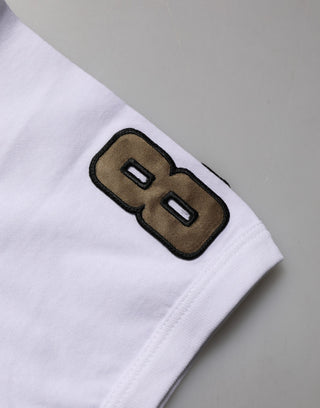 Weißes DG King Royal Crew Neck Baumwoll-T-Shirt