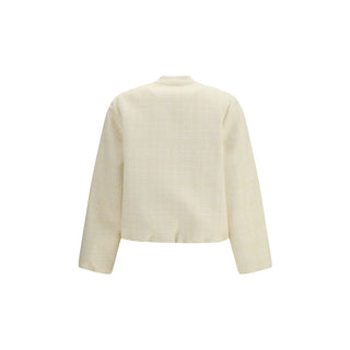 Beige Baumwoll-Bomberjacke