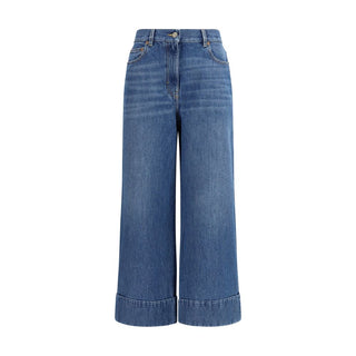 Jeans azules de algodón denim