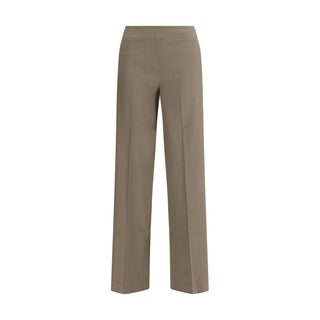 Beige Leinen Freizeithose