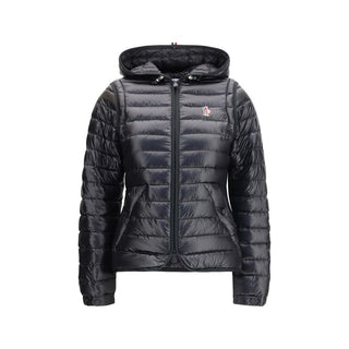 Chaqueta larga de poliamida negra