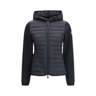Chaqueta larga de poliamida negra