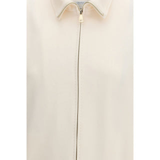 Beige Polyamid-Shell-Jacke