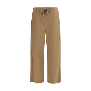Brown Wool Oves Aries Flared Pants