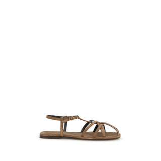 Braune Kalbsleder-Sandalen vom Bos Taurus