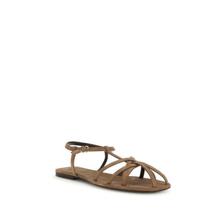 Braune Kalbsleder-Sandalen vom Bos Taurus