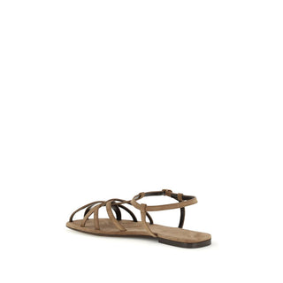 Braune Kalbsleder-Sandalen vom Bos Taurus