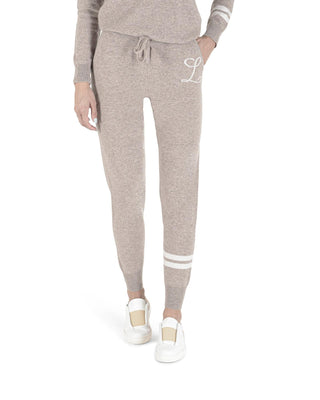 Beige Kaschmir Freizeithose