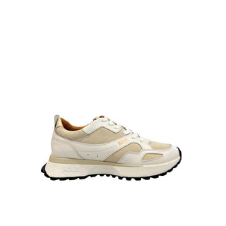 Zapatilla para hombre de cuero blanco