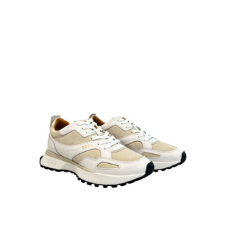 Zapatilla para hombre de cuero blanco