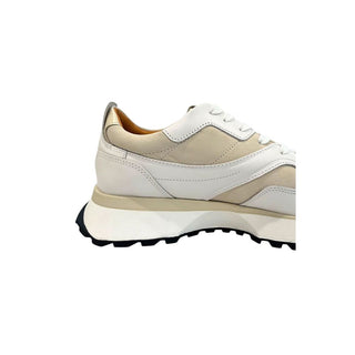 Zapatilla para hombre de cuero blanco