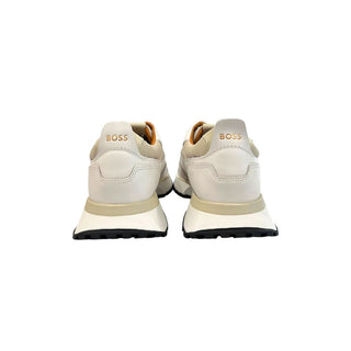 Zapatilla para hombre de cuero blanco