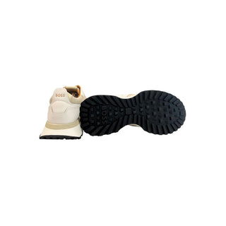 Zapatilla para hombre de cuero blanco