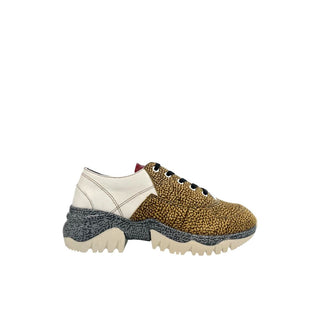 Beiger Leder-Sneaker für Damen