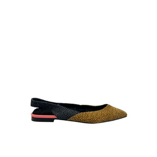 Beige Damen-Lederballerinas