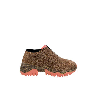 Beige Leder-Sneaker für Damen