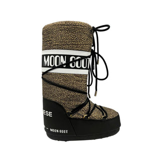 Bota textil beige para mujer