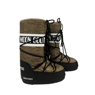 Beiger Textilstiefel für Damen