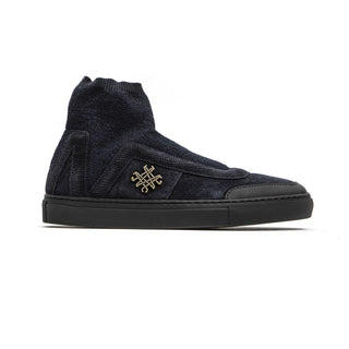 Blauer Leder Damen-Knöchelschuh