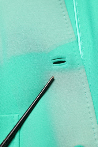 Green Buttoned Down Belt Trench Coat Jacket