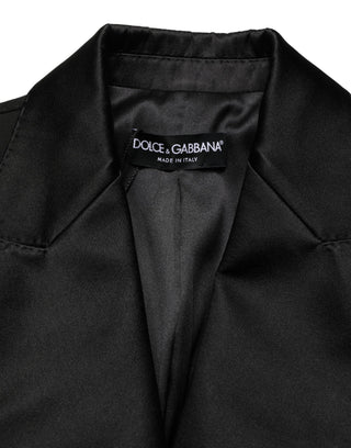 Black Wool Single Breasted Blazer Jacket