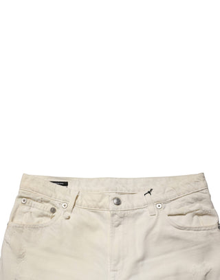 Mid Waisted Bootcut Tattered Denim Trouser Jeans