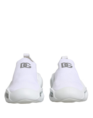 Weiße Slip-On-Wave-Low-Top-Sneakers
