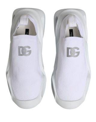 Weiße Slip-On-Wave-Low-Top-Sneakers