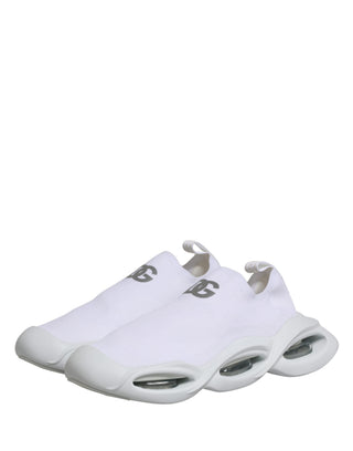 Weiße Slip-On-Wave-Low-Top-Sneakers