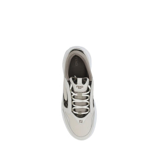 Weiße Kalbsleder Bos Taurus Low-Top-Sneaker