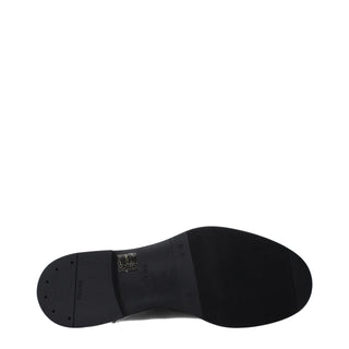 Schwarze Leder-Stiefeletten