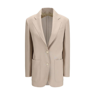 Blazer beige de lana