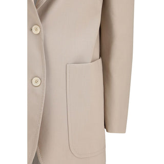 Blazer beige de lana