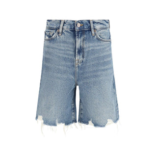 Blaue Bermuda-Shorts aus Baumwolle