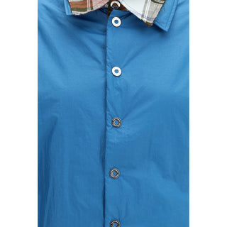 Camisa de vestir de poliamida azul
