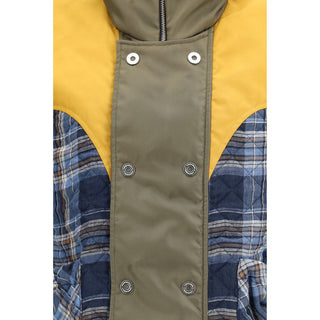 Blue Polyamide Sleeveless Jacket