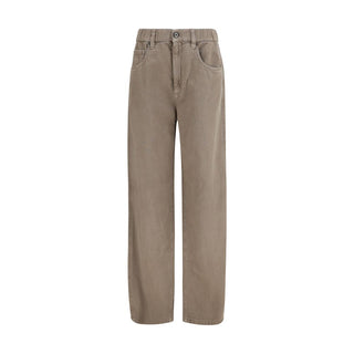 Beige Cotton Jeans Denim