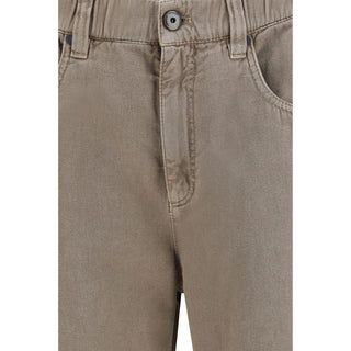 Beige Cotton Jeans Denim